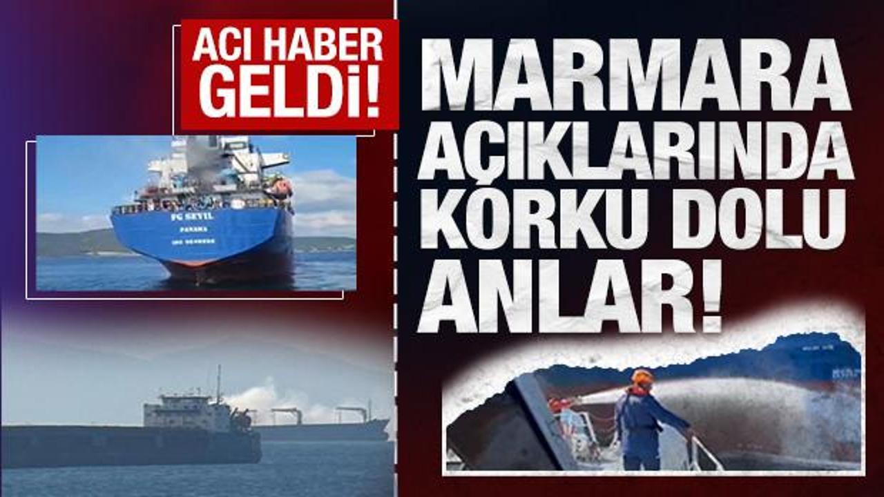 Son Dakika... Pendik açıklarında gemide yangın! Acı haber geldi
