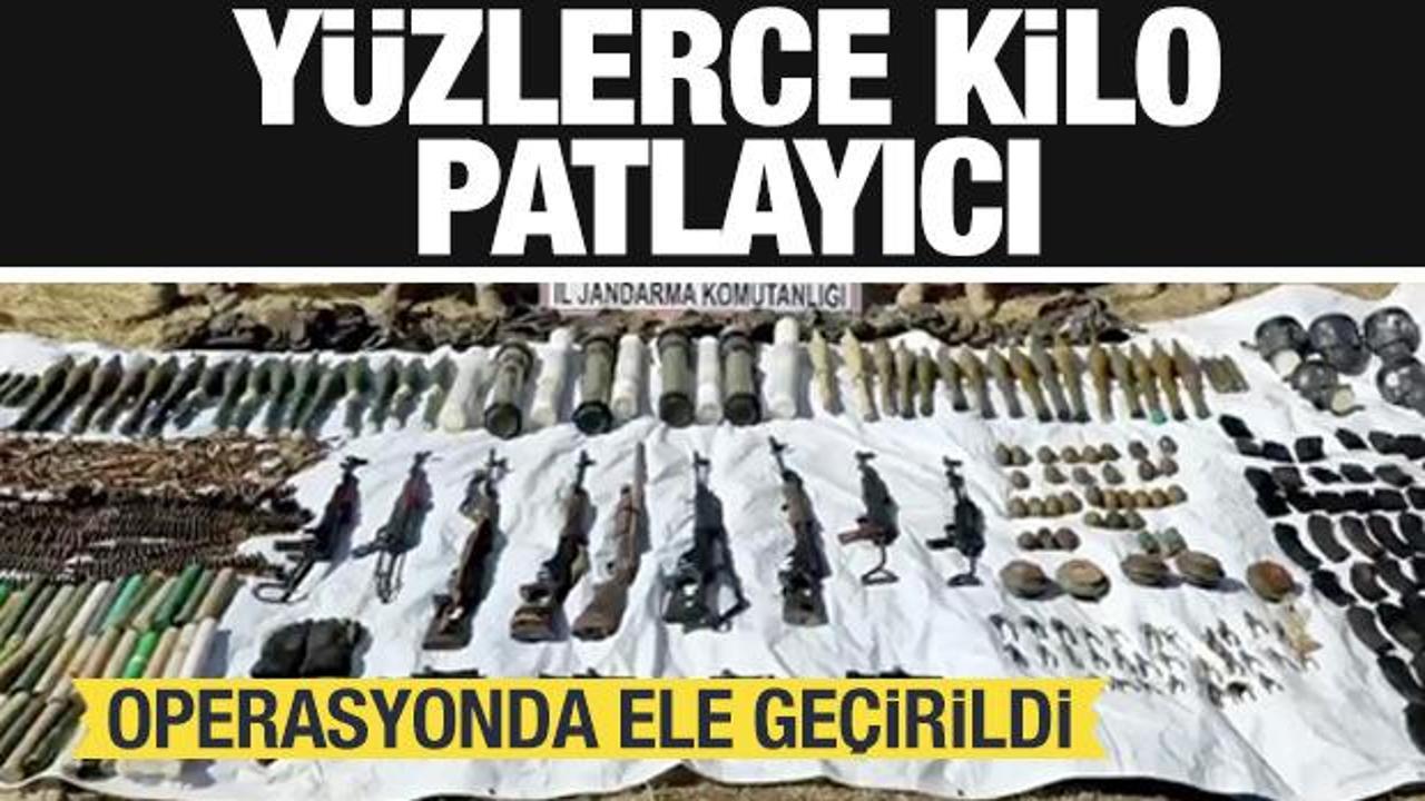 Son dakika: Y&uuml;zlerce kilo patlayıcı ele ge&ccedil;irildi!
