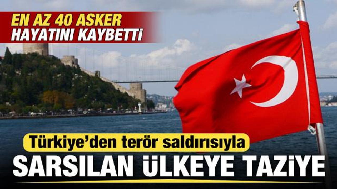 Türkiye'den terör saldırısıyla sarsılan ülkeye taziye! En az 40 asker öldü