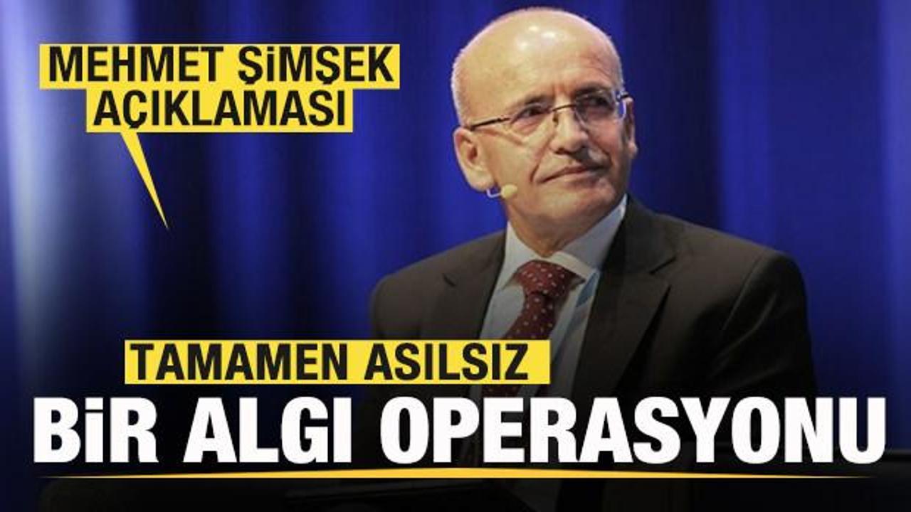 Bakanlıktan Mehmet Şimşek a&ccedil;ıklaması! S&ouml;zc&uuml; Gazetesi'ne yalanlama!