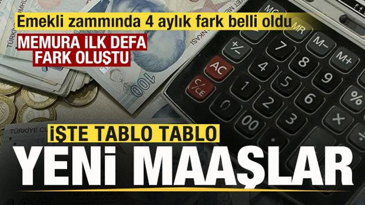 Emeklide 4 aylık zam farkı belli oldu! Memurda ilk defa fark oluştu! İşte yeni maaşlar