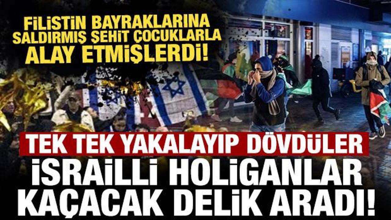 Hollanda'da İsrailli taraftarlar taşkınlık &ccedil;ıkardı! 