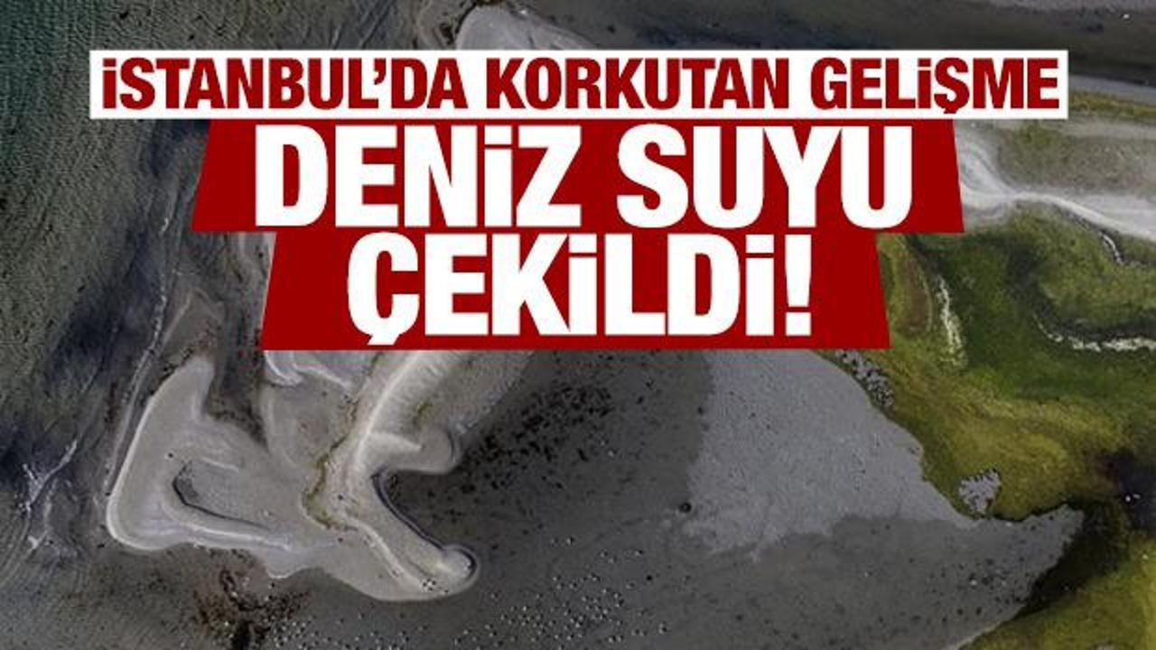 İstanbul'da deniz suyu çekildi! Korkutan görüntüler...