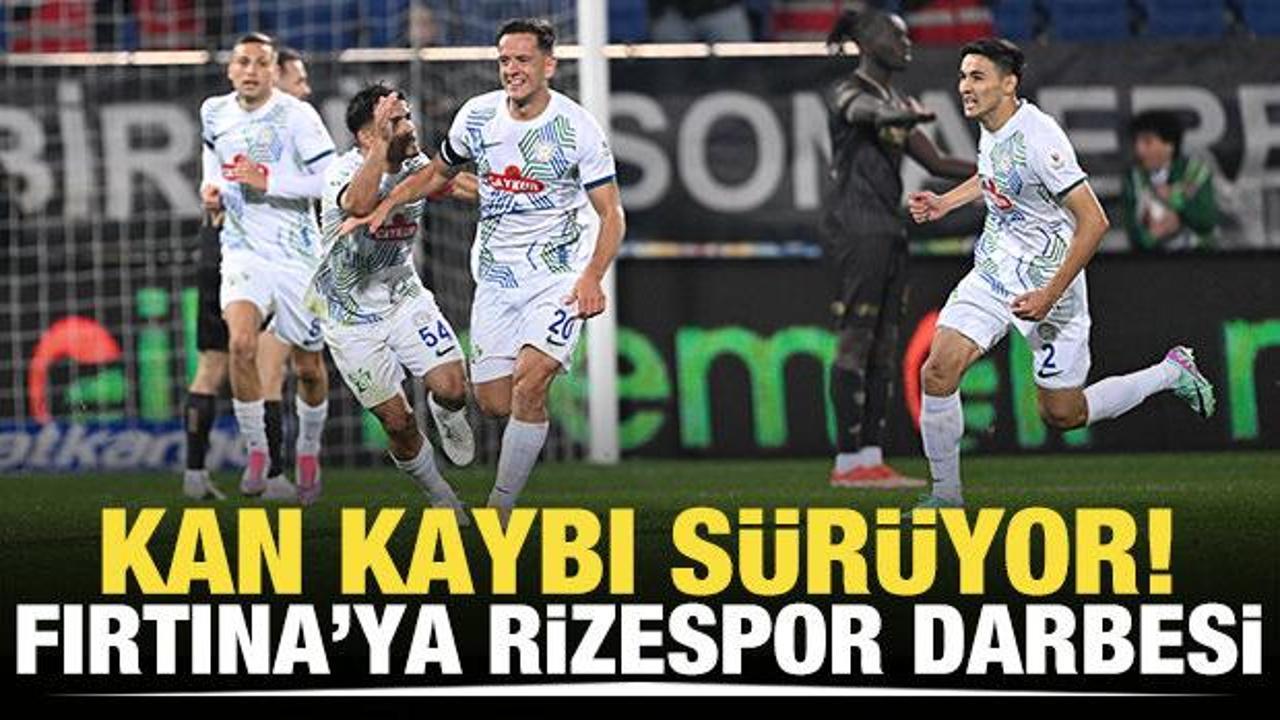 Kan kaybı sürüyor! Fırtına'ya Rizespor darbesi