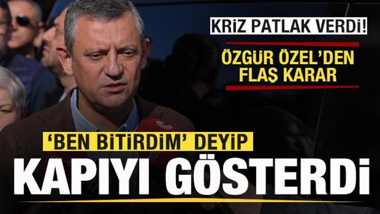 Kriz patlak verdi! &Ouml;zg&uuml;r &Ouml;zel'den son dakika kararı: 'Ben bitirdim' deyip kapıyı g&ouml;sterdi