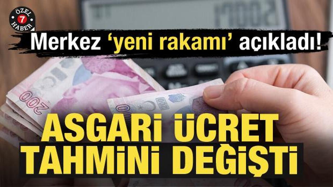 Merkez yeni rakamı açıkladı! Asgari ücret tahmini değişti