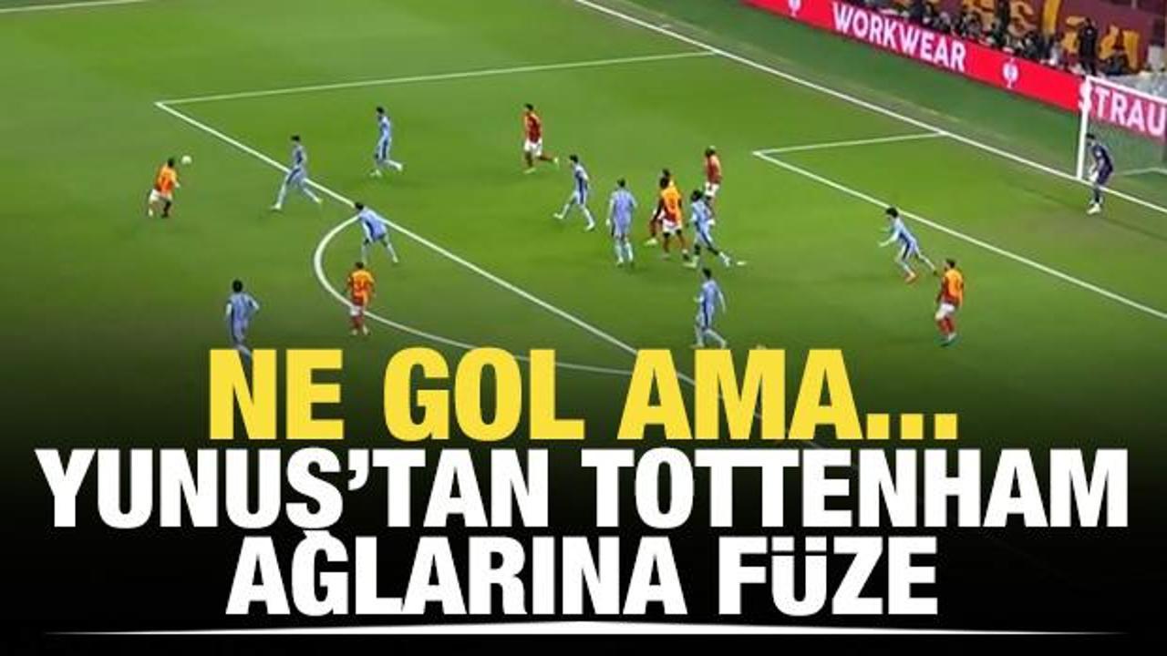 Ne gol ama... Yunus Akgün'den Tottenham ağlarına füze