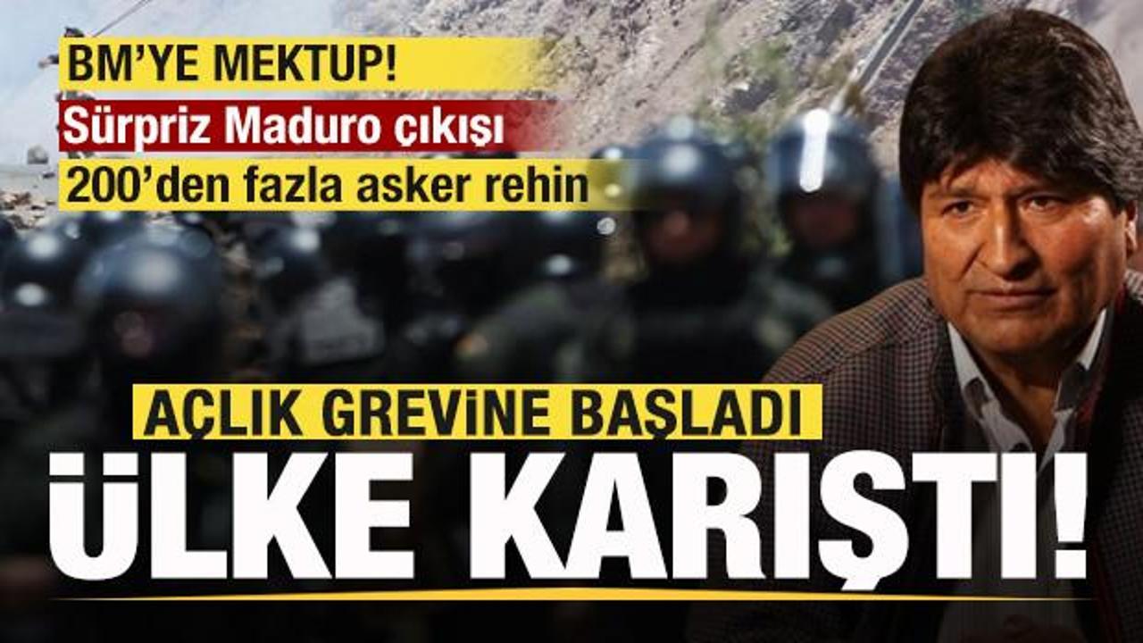 &Uuml;lke karıştı! Morales, a&ccedil;lık grevine 2. g&uuml;nde devam ediyor! BM'ye mektup