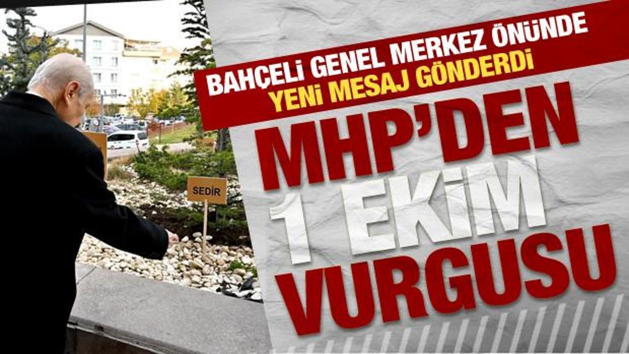 Bahçeli genel merkez önüne ‘Biz kardeşiz ağaçları’ dikti! MHP'den 1 Ekim vurgusu