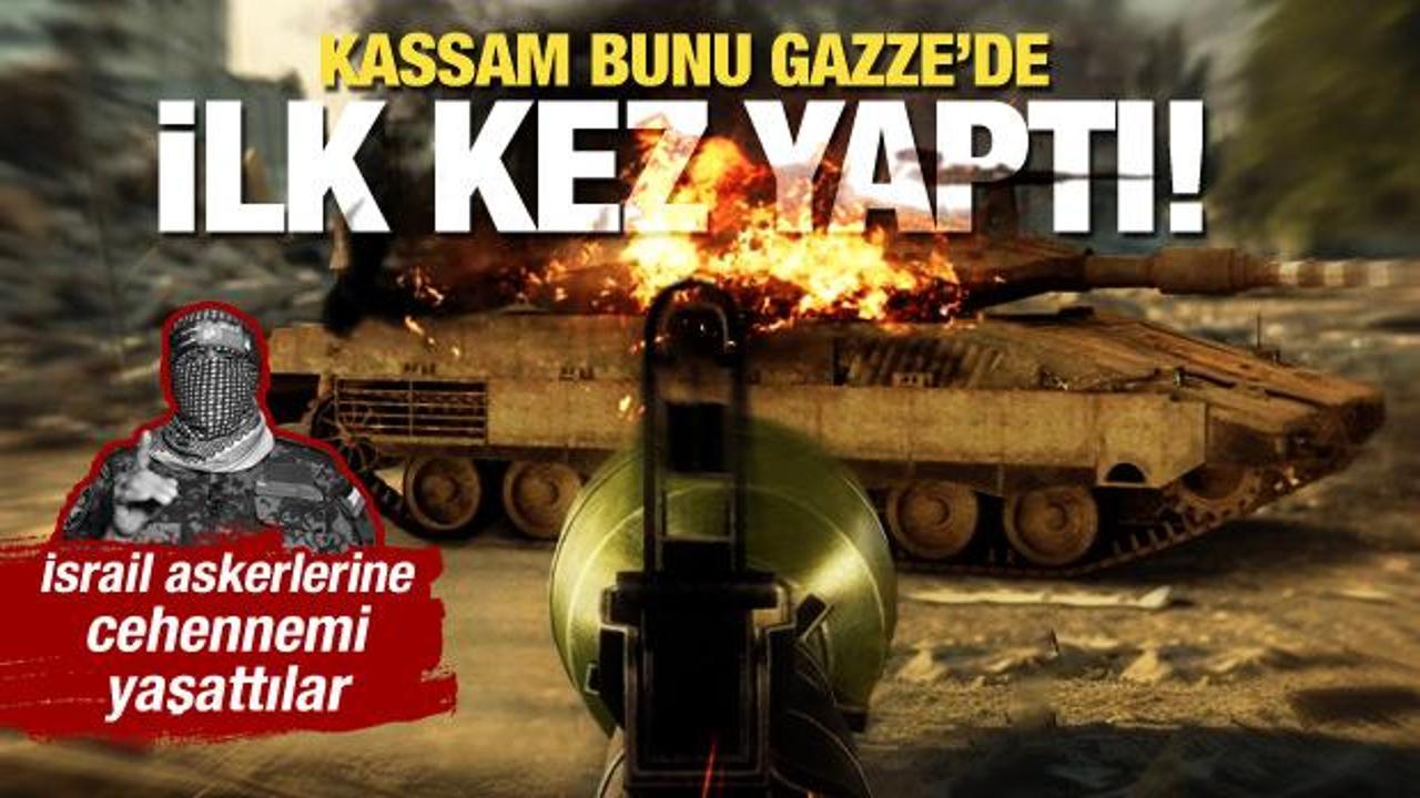 Kassam bunu ilk kez yaptı: Tankı vurup içine girdiler, askerlere cehennemi yaşattılar