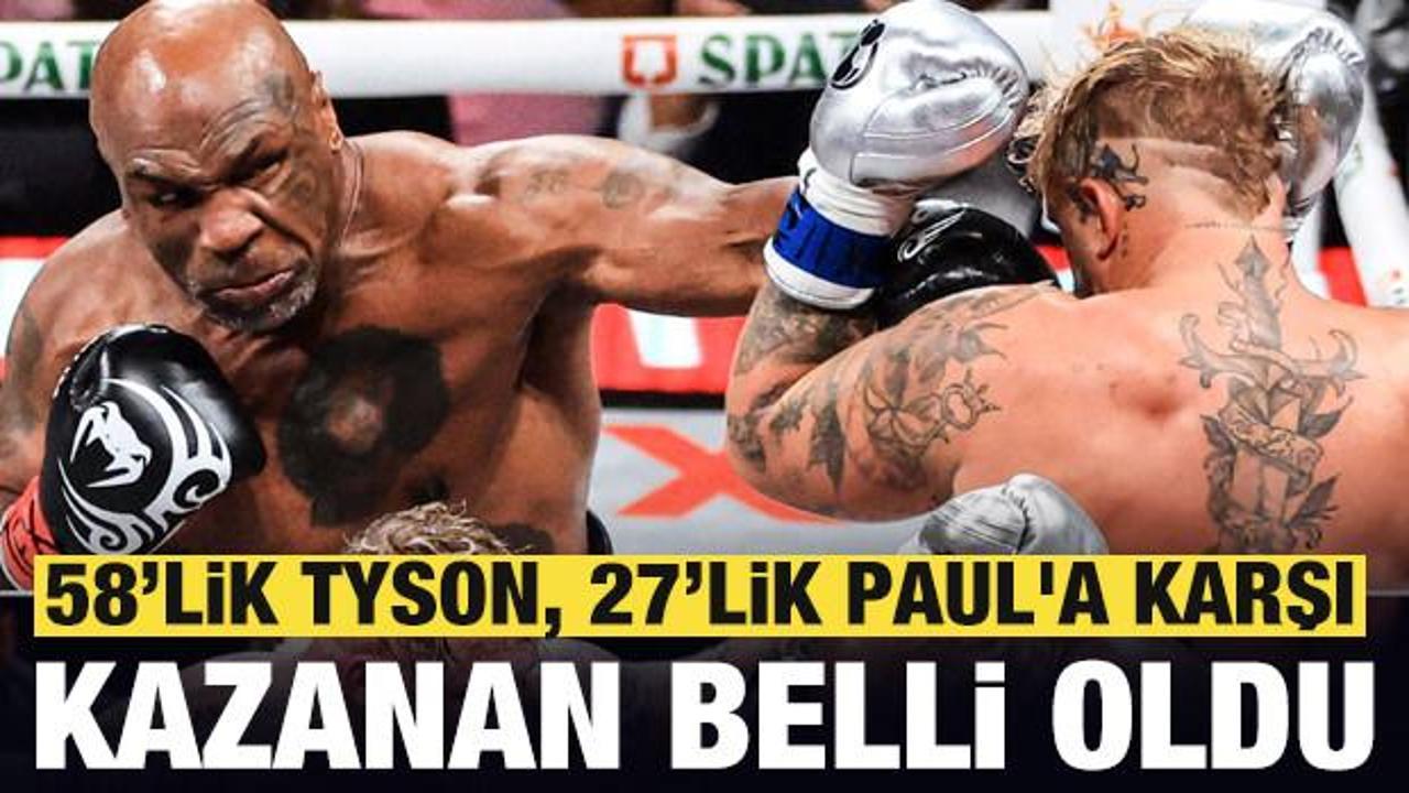  Mike Tyson ve Jake Paul boks ma&ccedil;ını kazanan belli oldu