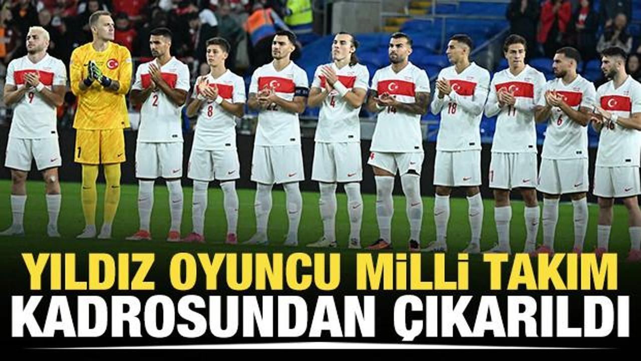 Yıldız futbolcu Milli Takım kadrosundan çıkarıldı