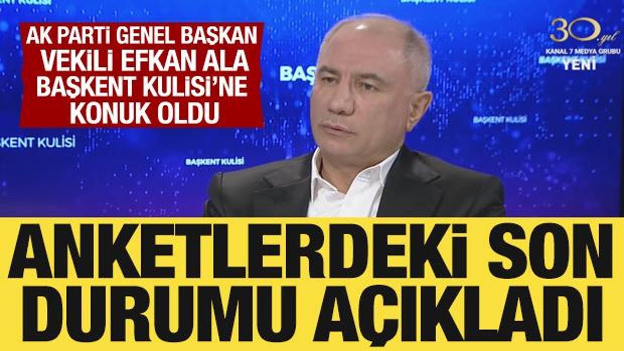 AK Parti Genel Başkan Vekili Efkan Ala, anketlerdeki son durumu a&ccedil;ıkladı