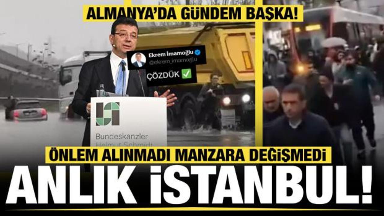 CHP'li y&ouml;netim yine &ouml;nlem almadı İstanbullu yağış sonrası perişan