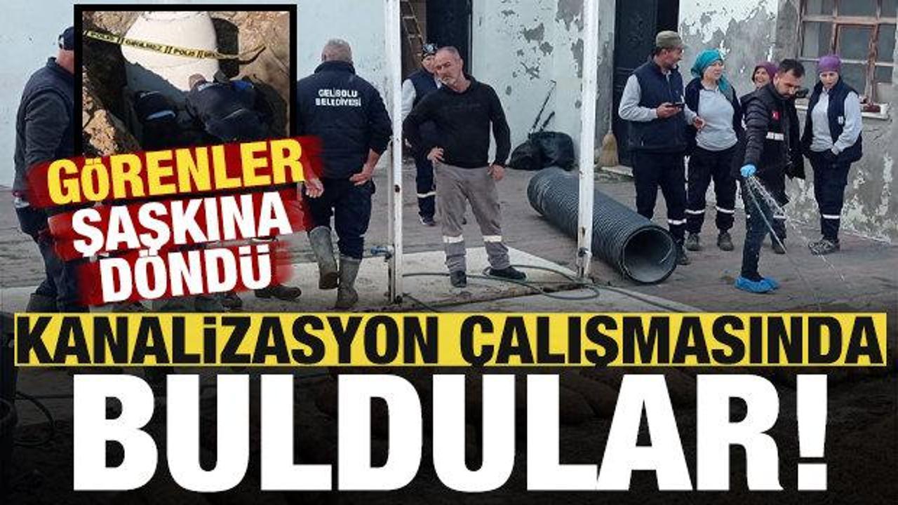 Kimse g&ouml;zlerine inanamadı: Kanalizasyon &ccedil;alışması sırasında buldular...