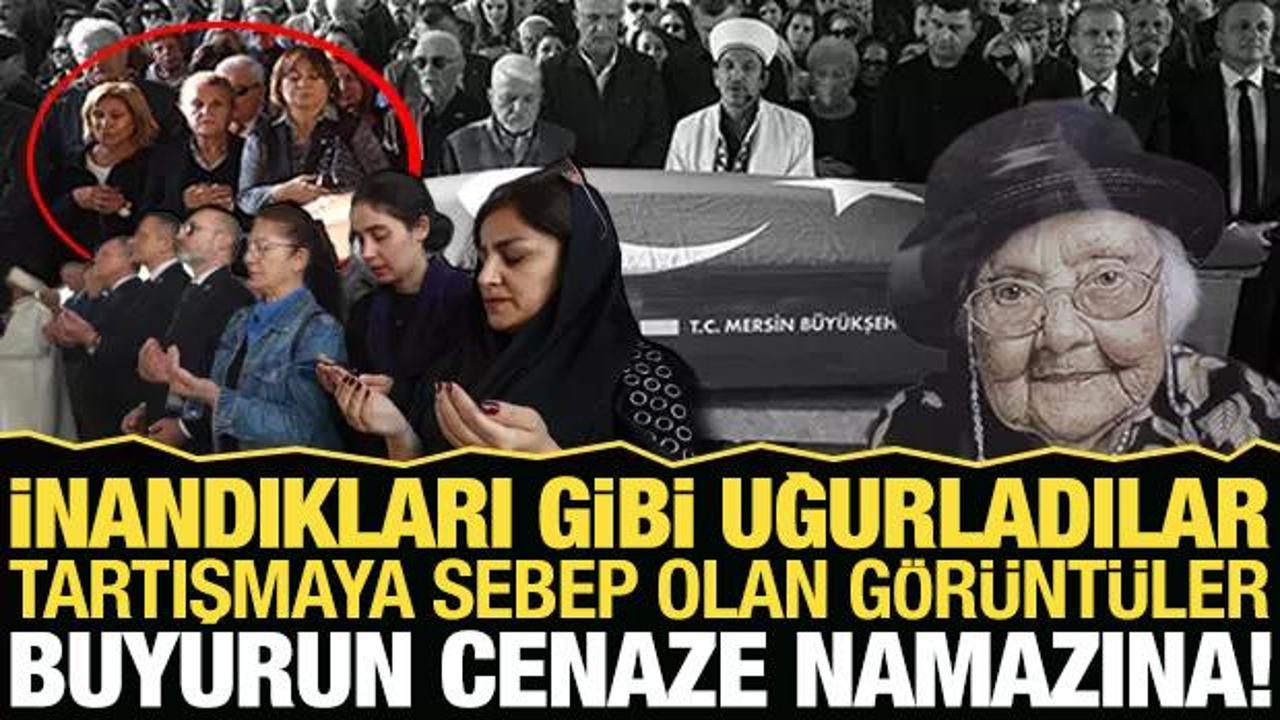 Muazzez İlmiye &Ccedil;ığ'ın cenaze namazında ilgin&ccedil; g&ouml;r&uuml;nt&uuml;: İnandıkları gibi uğurladılar