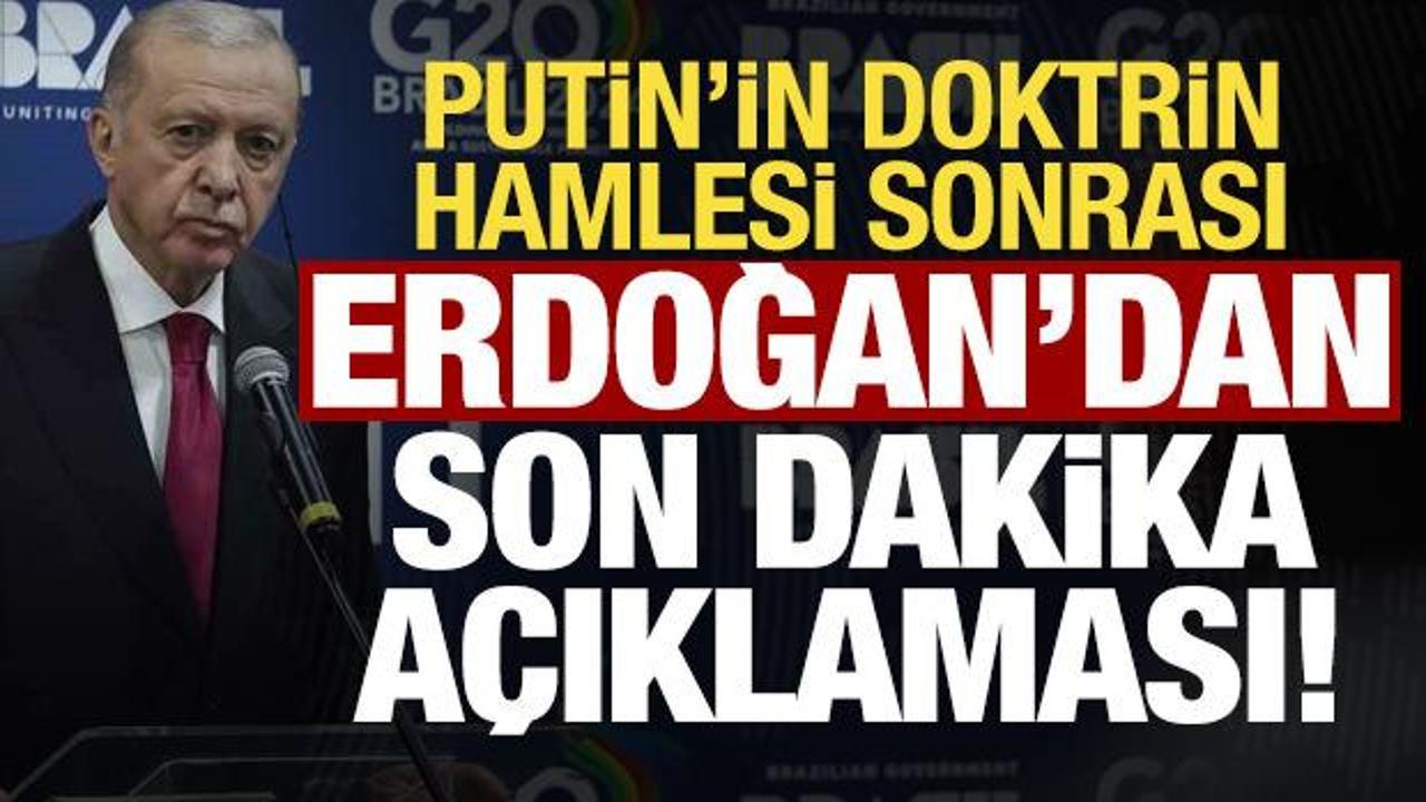 Putin'in 'doktrin' hamlesi sonrası Erdoğan'dan Brezilya'da son dakika açıklaması!
