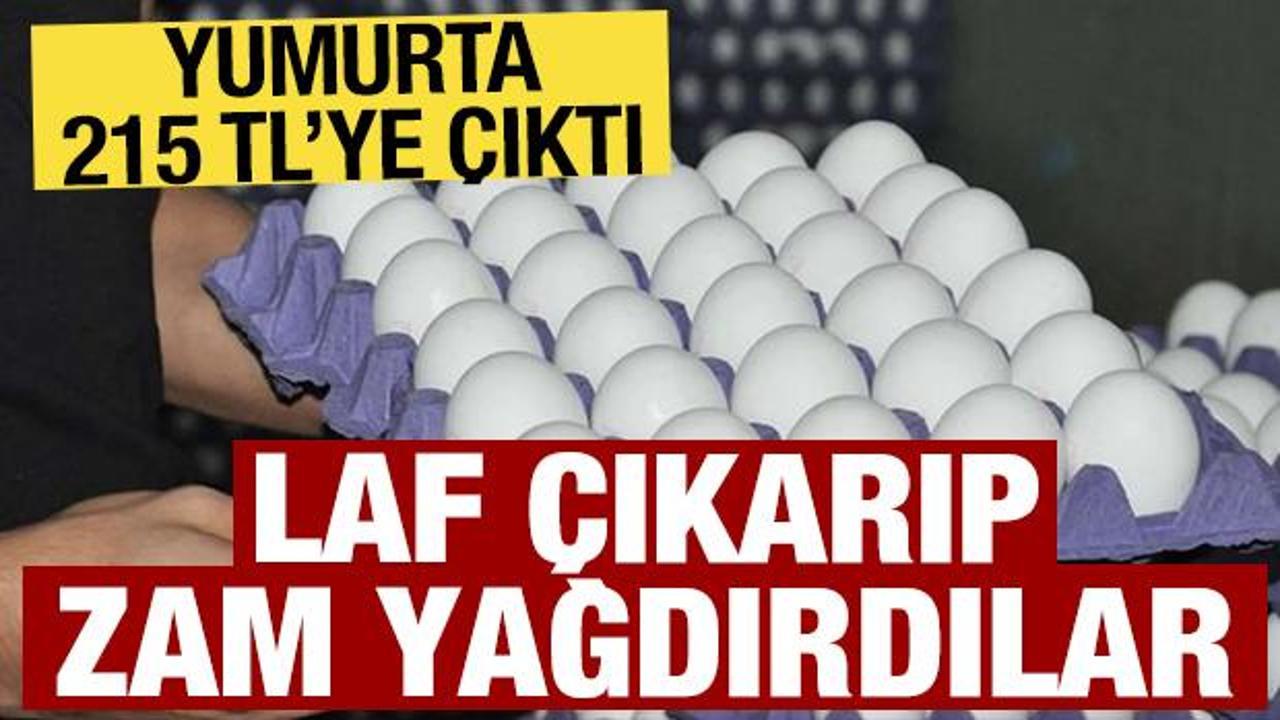 Yok b&ouml;yle zam: Yumurtanın fiyatı 215 TL'ye &ccedil;ıktı