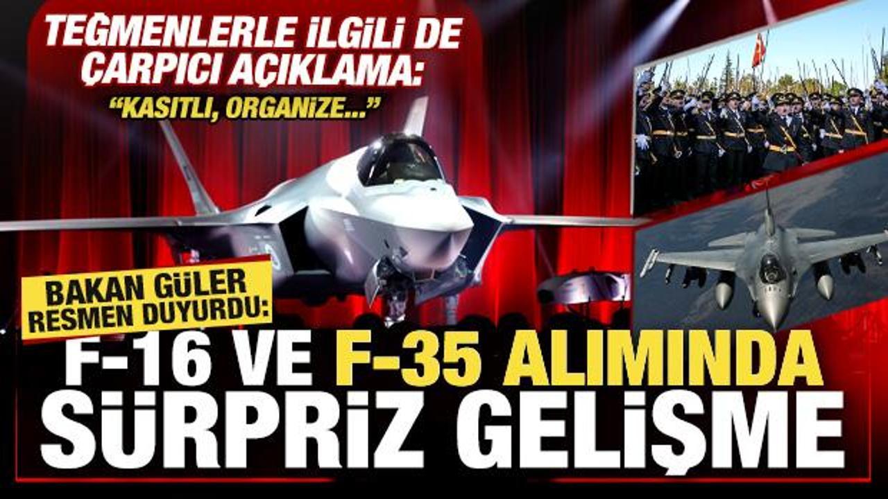 Bakan Güler'den teğmen açıklaması: Kasıtlı organize disiplinsizlik! F-35 ve F-16 sürprizi