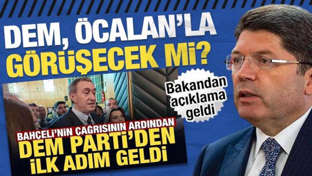 DEM Parti'nin &Ouml;calan ile g&ouml;r&uuml;şme talebinin ardından Bakan Tun&ccedil;'tan a&ccedil;ıklama!