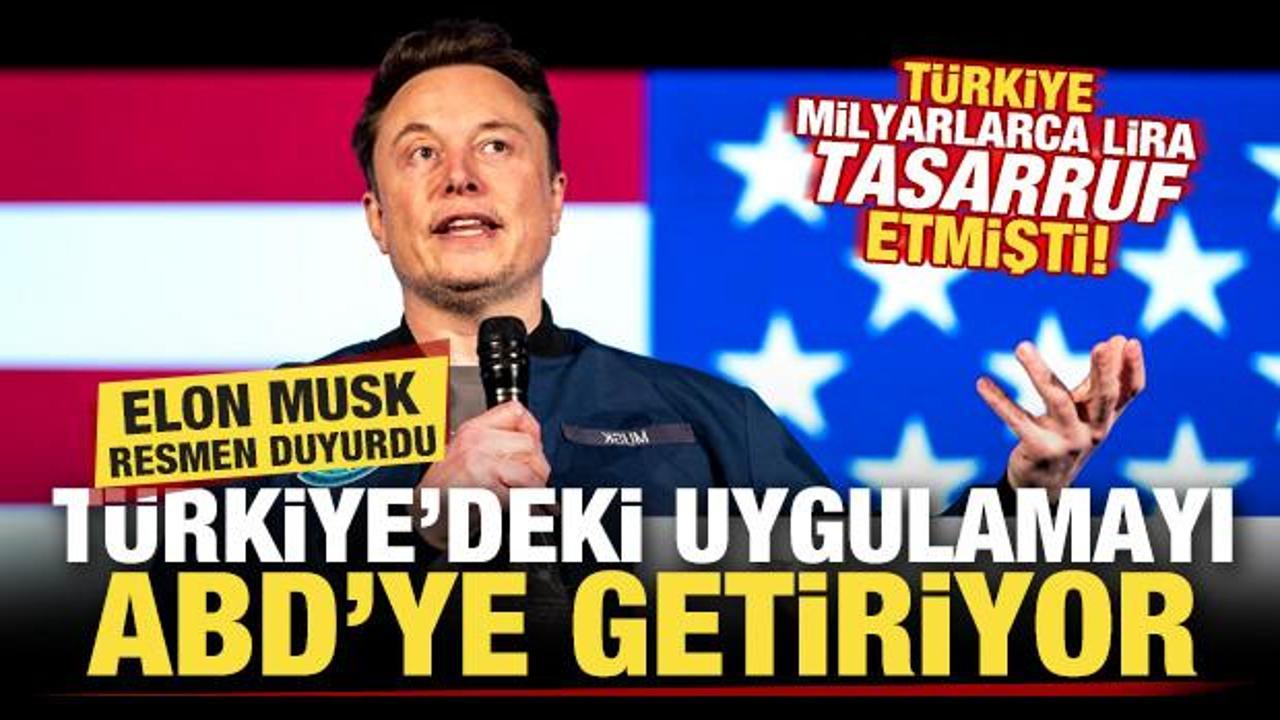 Elon Musk duyurdu! ABD'de bir ilk! Türkiye'deki uygulamayı ABD'ye getiriyor...