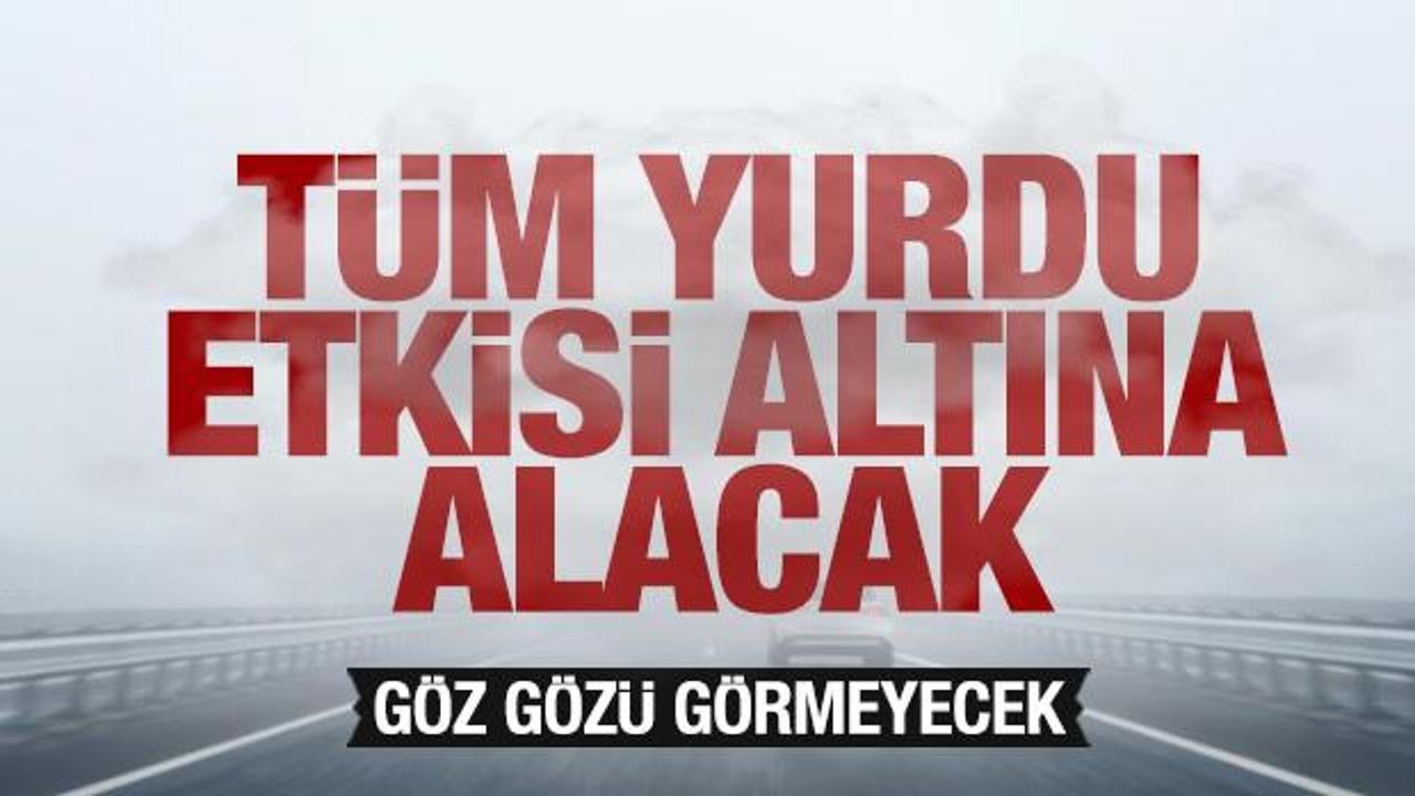 T&uuml;m T&uuml;rkiye'yi etkisi altına alıyor...Meteoroloji'den son dakika uyarısı