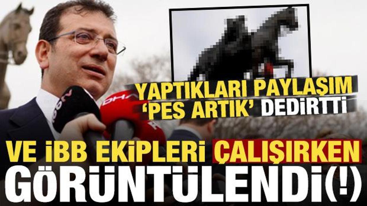 Ve İBB ekipleri çalışırken görüntülendi (!) Onca sorun varken vatandaşı kızdıran paylaşım