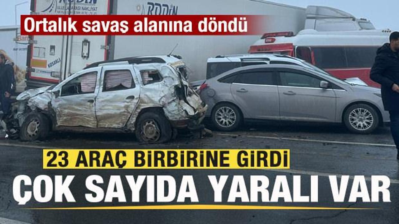 23 ara&ccedil; birbirine girdi: &Ccedil;ok sayıda yaralı var! Ortalık savaş alanına d&ouml;nd&uuml;