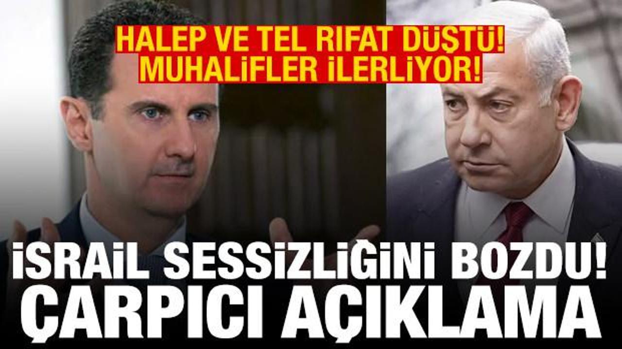 Halep d&uuml;şt&uuml;, muhalifler ilerliyor! İsrail'den Suriye ve Esad a&ccedil;ıklaması