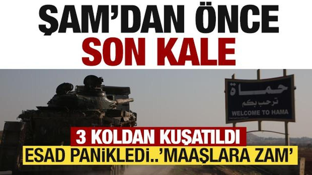 Şam'dan &ouml;nce son kale! 3 taraftan kuşatıldı...Esad'ta korku