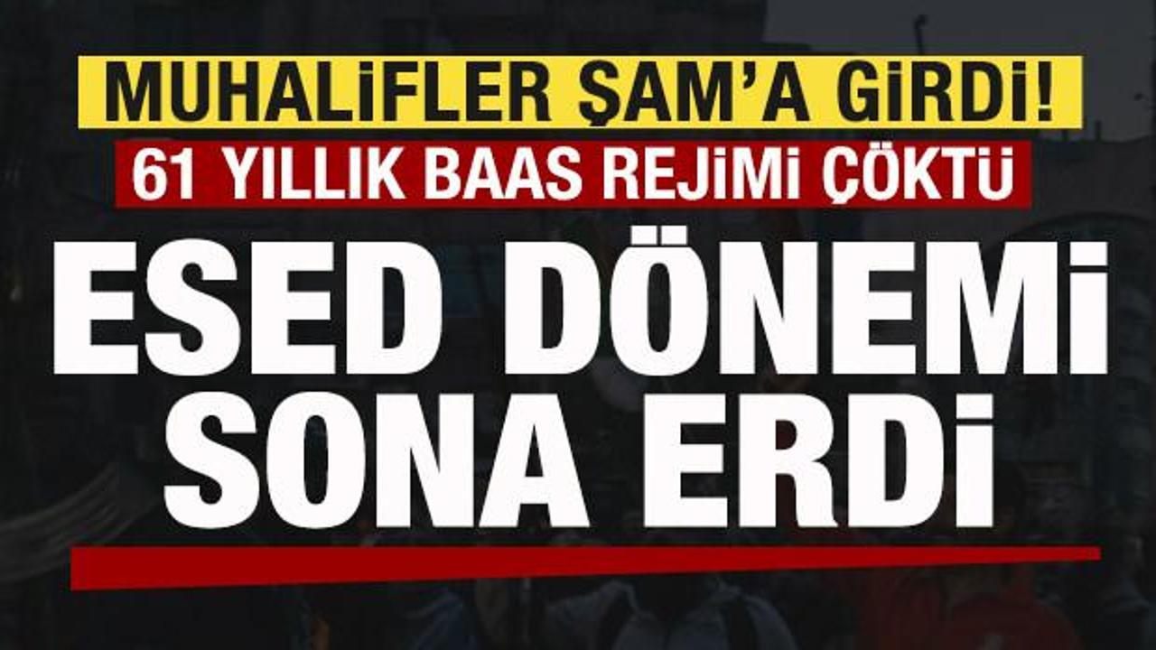 Son dakika: Suriye'de bir devrin sonu! Şam muhaliflerin eline geçti! Esed ülkeyi terk etti
