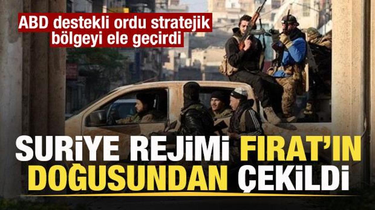 Suriye rejimi, Fırat'ın doğusundan &ccedil;ekildi! ABD destekli ordu kritik b&ouml;lgeyi ele ge&ccedil;irdi