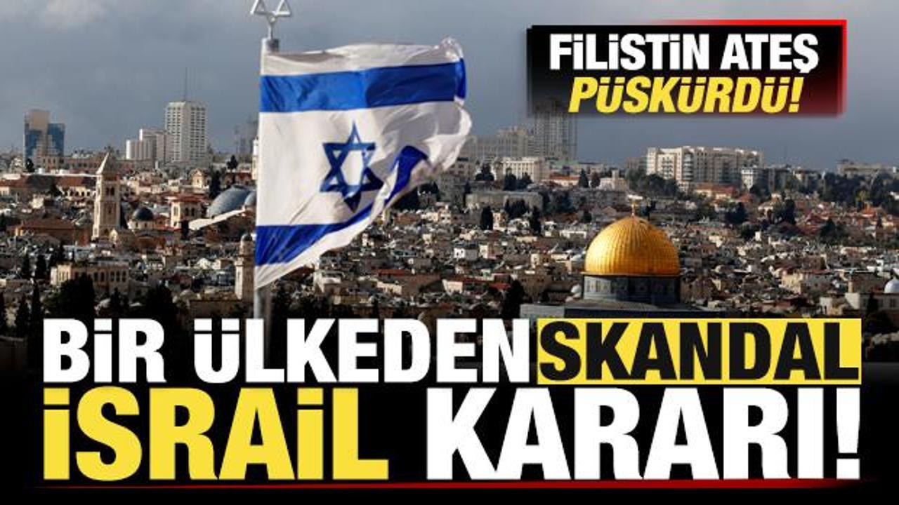 Bir &uuml;lkeden skandal İsrail kararı! Resmen Kud&uuml;s'e taşıdı! Filistin ateş p&uuml;sk&uuml;rd&uuml;