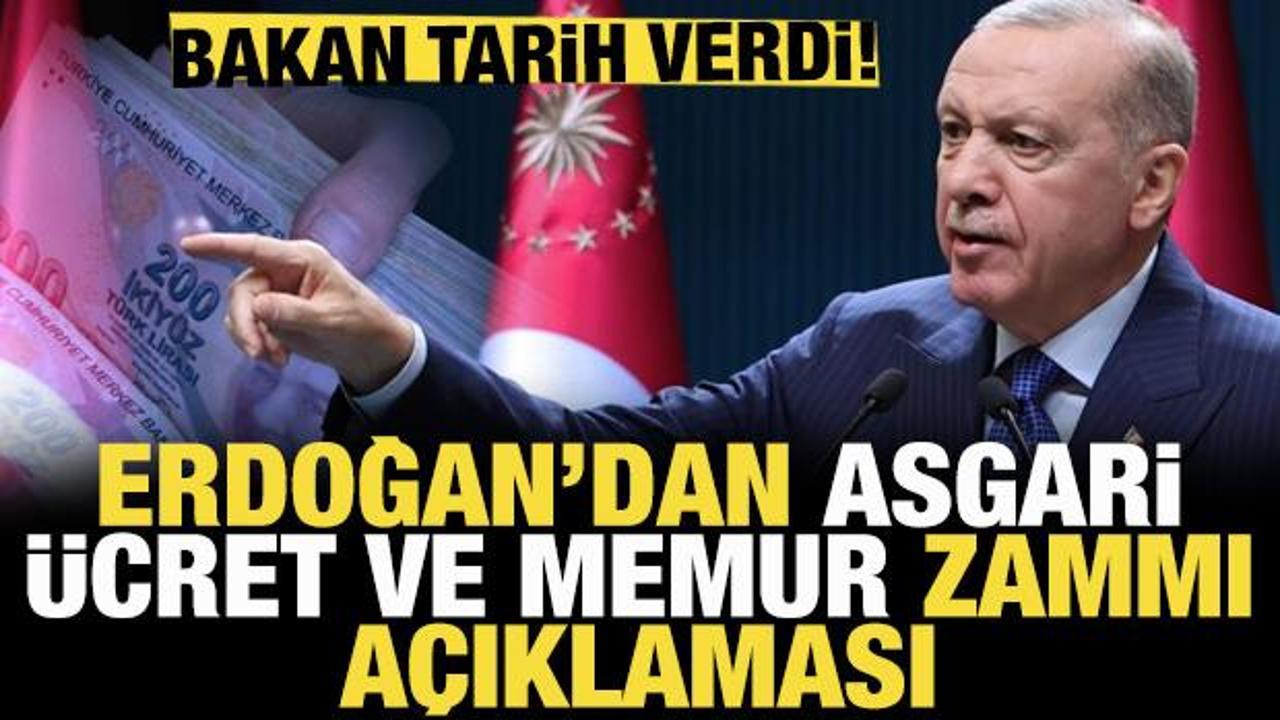 Erdoğan'dan asgari ücret, memur ve emekli zammı açıklaması