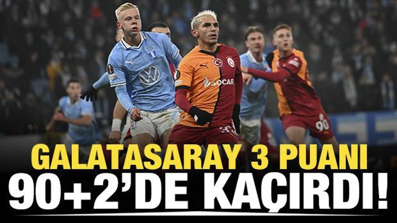 Galatasaray 90+2'de 3 puanı kaçırdı!