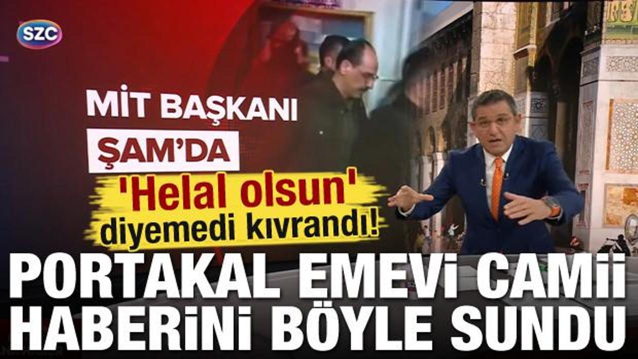 'Helal olsun' diyemedi kıvrandı! Fatih Portakal Emevi Camii haberini böyle sundu