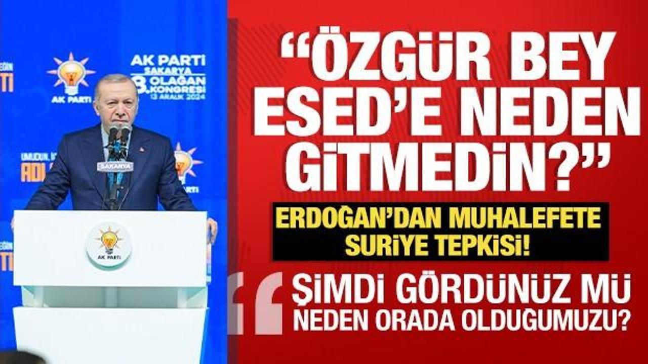 Son dakika... Cumhurbaşkanı Erdoğan'dan Özgür Özel'e: Esed'e neden gitmedin?