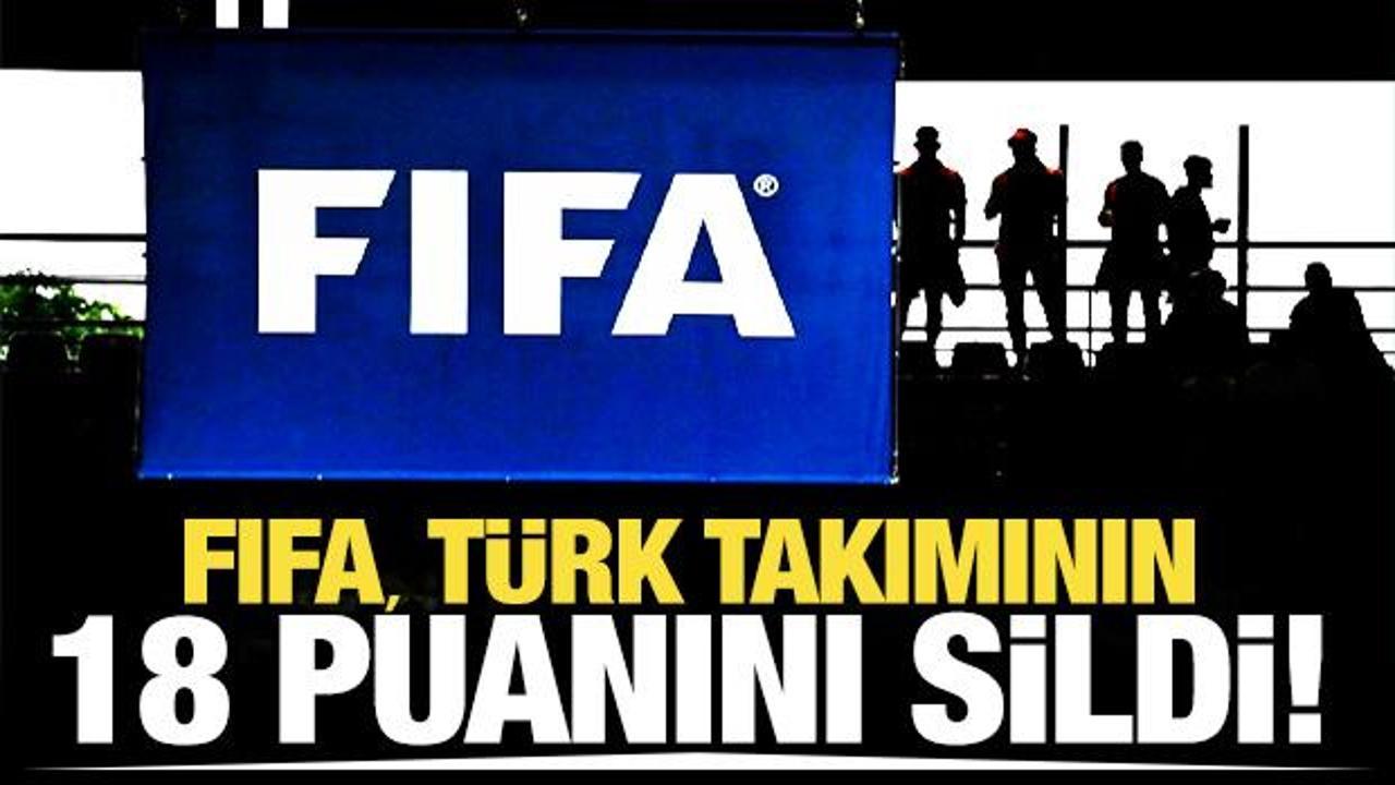 TFF duyurdu! FIFA, Türk takımının 18 puanını sildi!