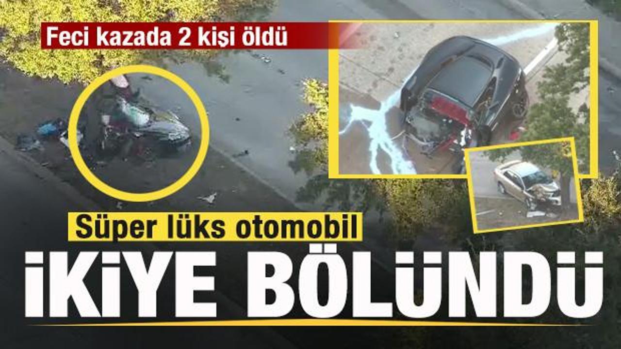 Toyota Corolla ve McLaren kazaya karıştı! Ölümcül kazada lüks otomobil ikiye bölündü