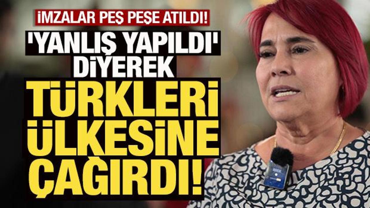 'Yanlış yapıldı' diyerek T&uuml;rkleri &uuml;lkesine &ccedil;ağırdı! İmzalar atıldı
