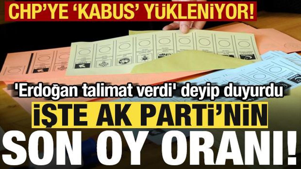 'Erdoğan talimat verdi' deyip AK Parti'nin oy oranını açıkladı! CHP'ye kabus yükleniyor