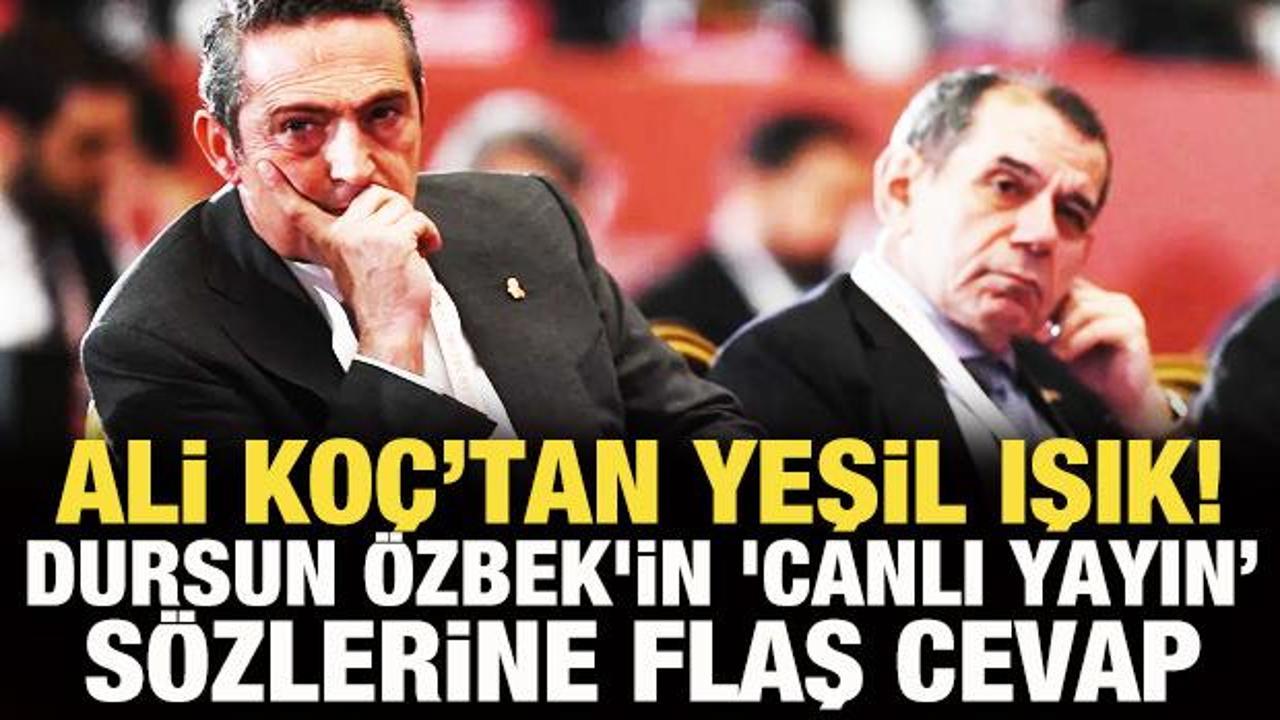 Ali Ko&ccedil;, Dursun &Ouml;zbek'in g&uuml;ndem olan 'canlı yayın' s&ouml;zlerine cevap verdi