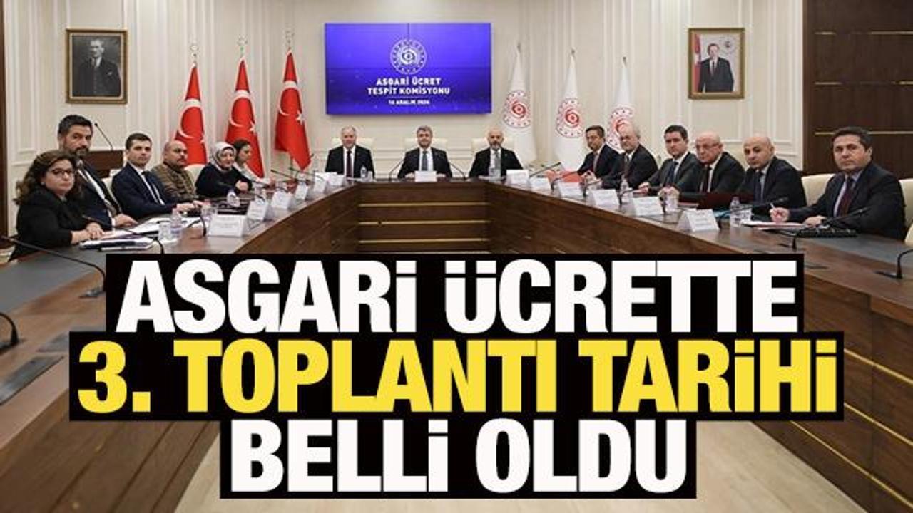 Asgari &uuml;crette 3. toplantının tarihi belli oldu