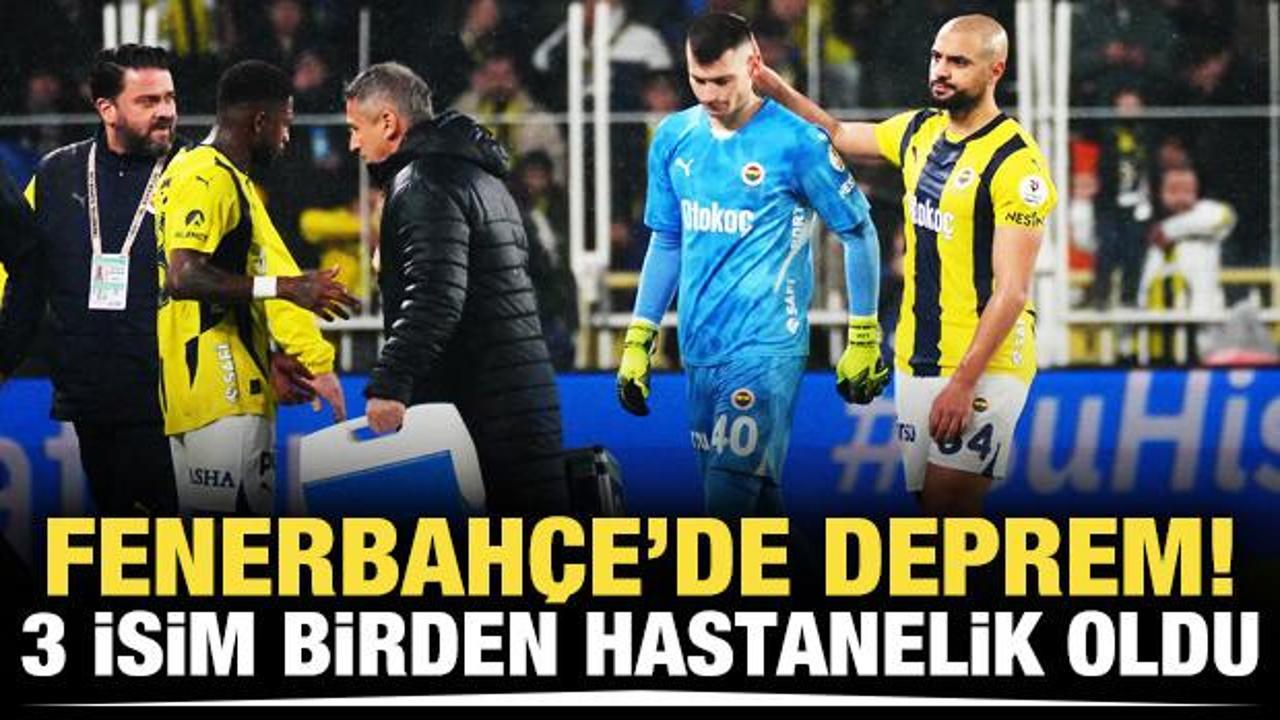 Fenerbahçe'de üç isim sakatlanıp oyundan çıktı!