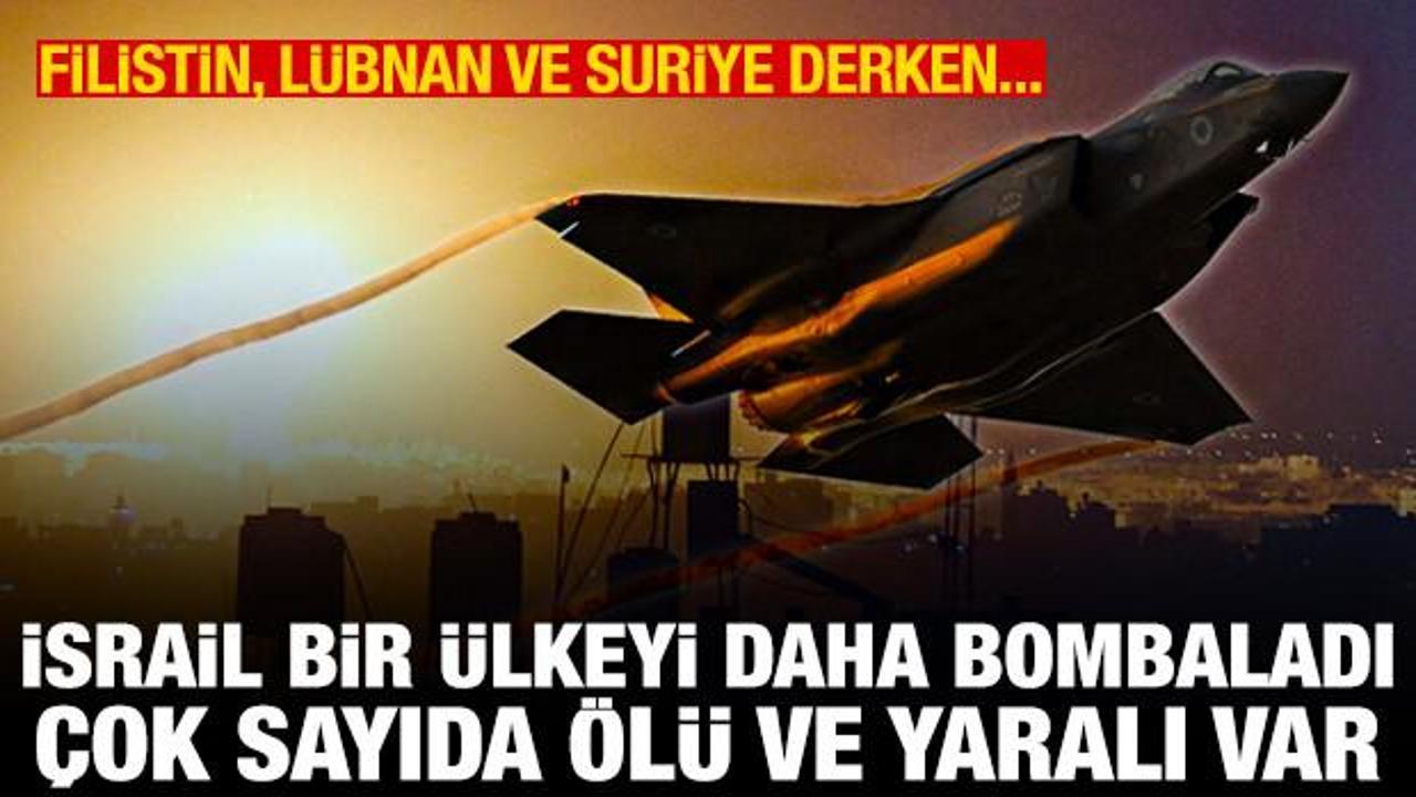 İsrail ordusu şimdi de Yemen'i bombaladı! &Ccedil;ok sayıda &ouml;l&uuml; ve yaralı var