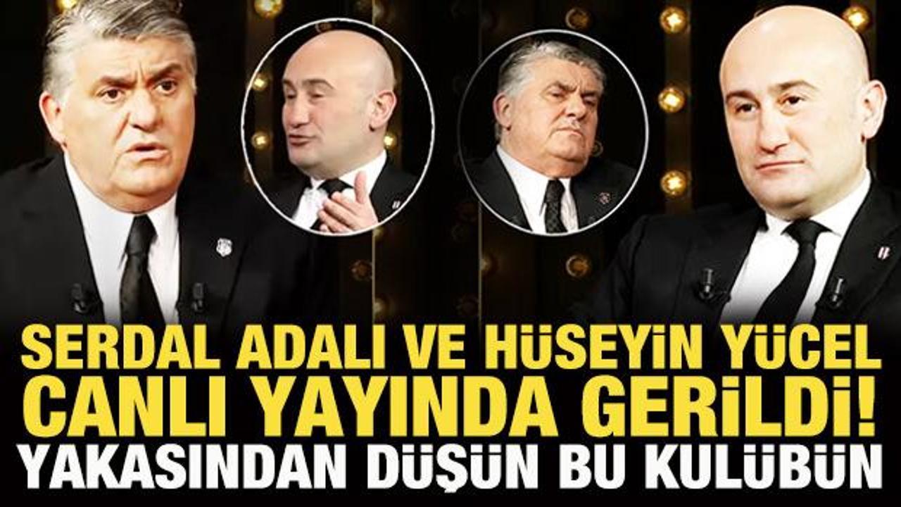 Serdal Adalı ve H&uuml;seyin Y&uuml;cel canlı yayında gerildi: Yakasından d&uuml;ş&uuml;n bu kul&uuml;b&uuml;n