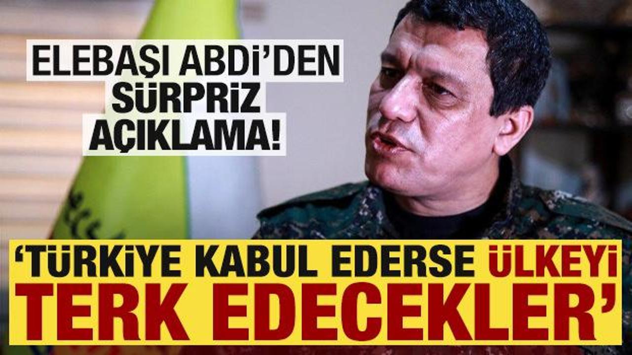 Son dakika: Elebaşı Abdi'den s&uuml;rpriz a&ccedil;ıklama: T&uuml;rkiye kabul ederse &uuml;lkeyi terk edecekler!