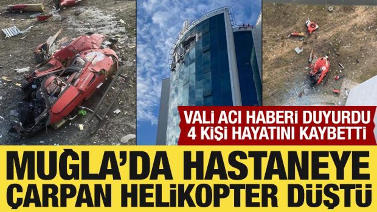 Son Dakika: Muğla'da d&uuml;şen helikopterden acı haber: 4 kişi hayatını kaybetti