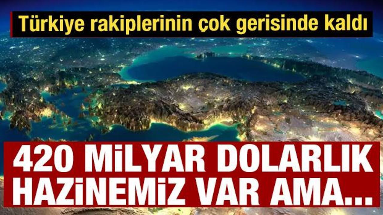 T&uuml;rkiye'nin 420 milyar dolarlık hazinesi! T&uuml;rkiye rakiplerinin &ccedil;ok gerisinde kaldı