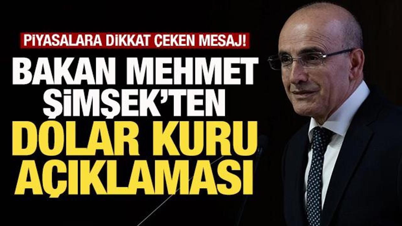 Bakan Şimşek'ten d&ouml;viz kuru ve enflasyon a&ccedil;ıklaması